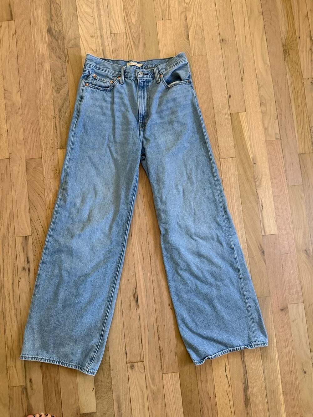 Levi's Ribcage Wide Leg Jeans W29 L32 Light Wash Denim